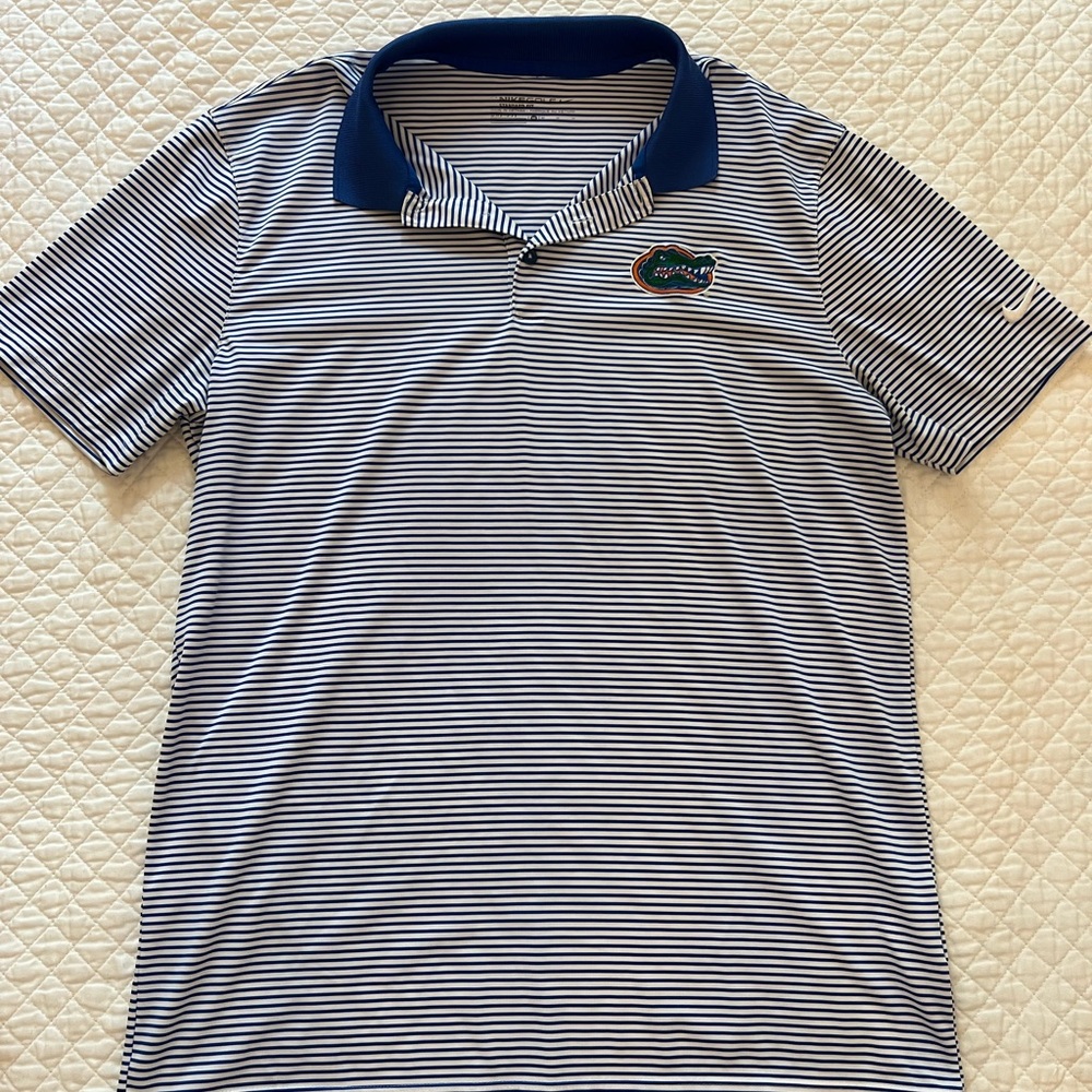 Florida Gators Striped Nike Dri-Fit Golf Polo
